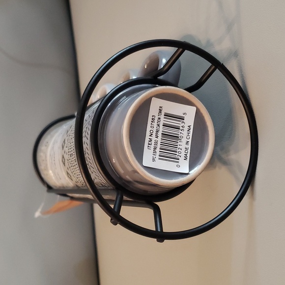 Thankful be calm happy relax stacking espresso mugs tower NWT - Picture 6 of 7